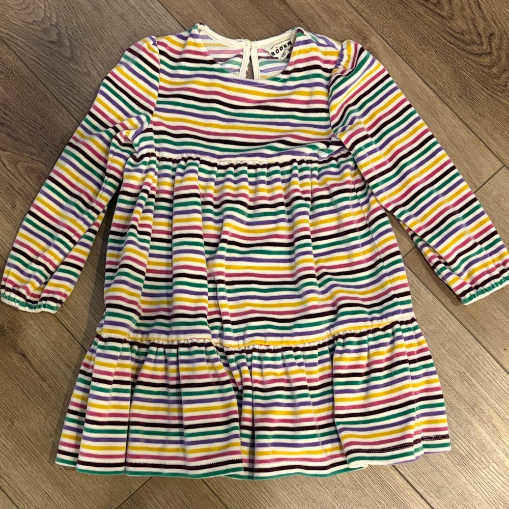Mini Boden Multicolor Striped Casual Dress